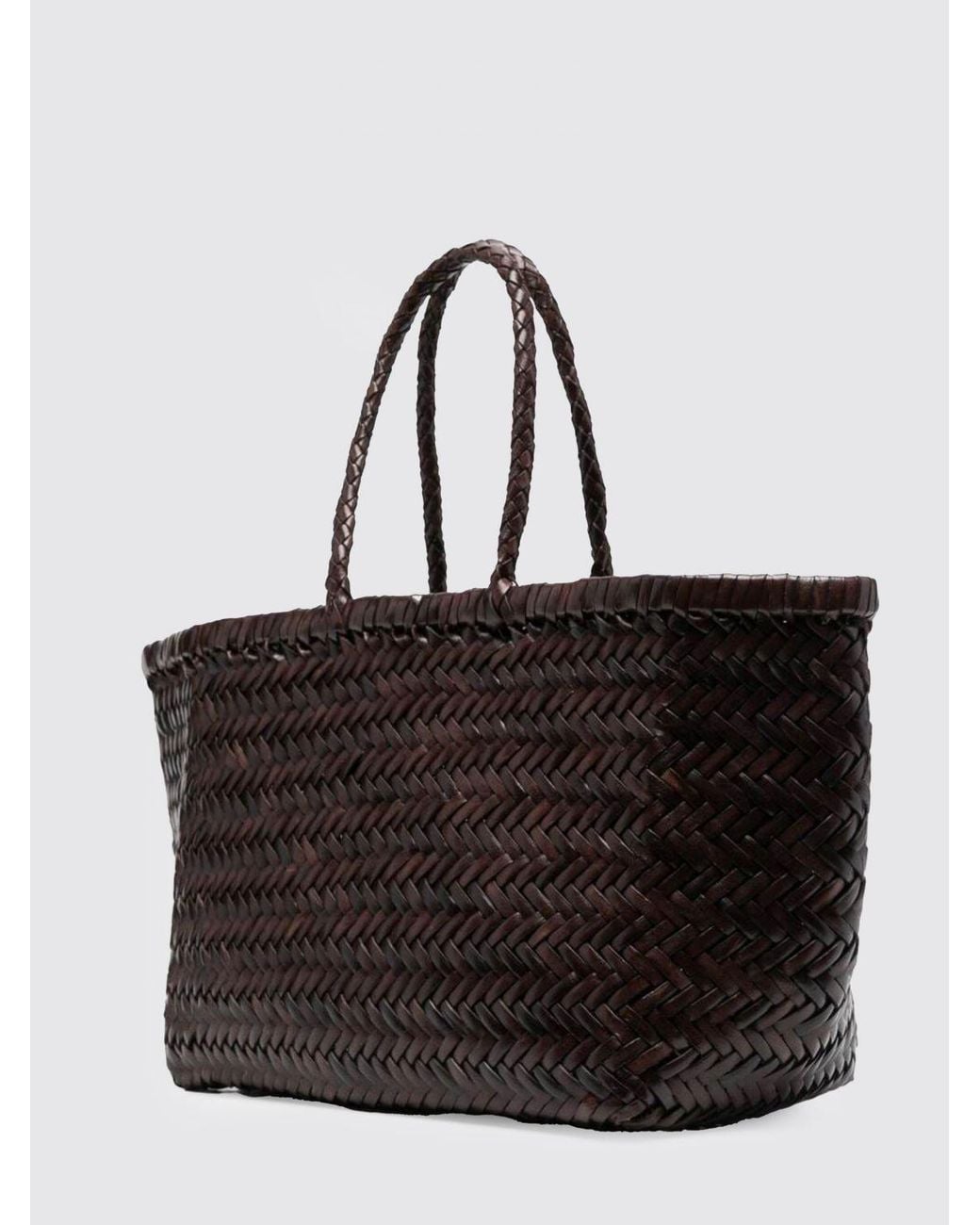 Bolso De Mano Triplo Salto De Piel Trenzada Con Doble Asa Dragon Diffusion de color Brown