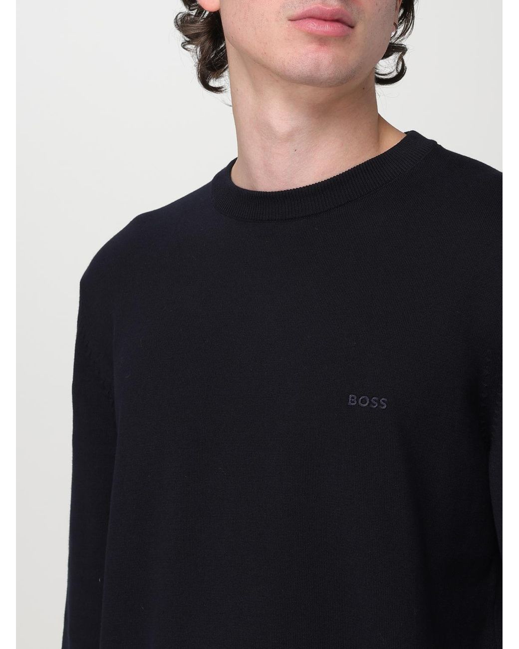 Maglia A Girocollo Basic di HUGO in Blue da Uomo