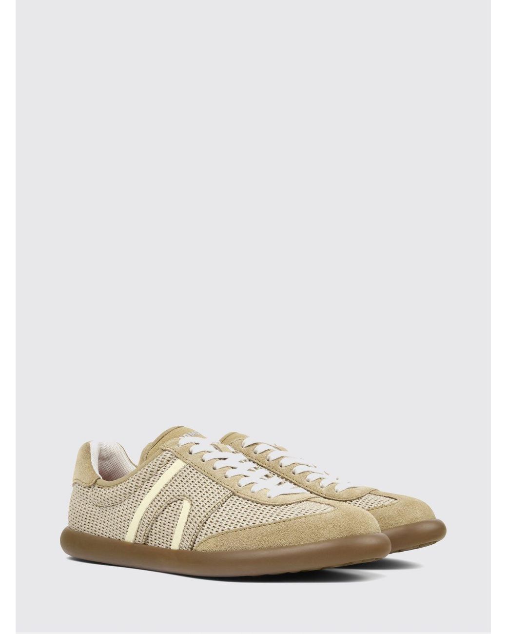 Camper White Pelotas Soller Suede And Lyocell Tencel Sneakers