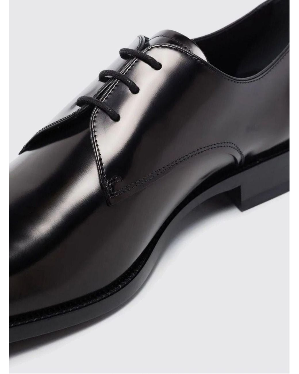 Tod's White Brushed Leather Derby Shoes for men
