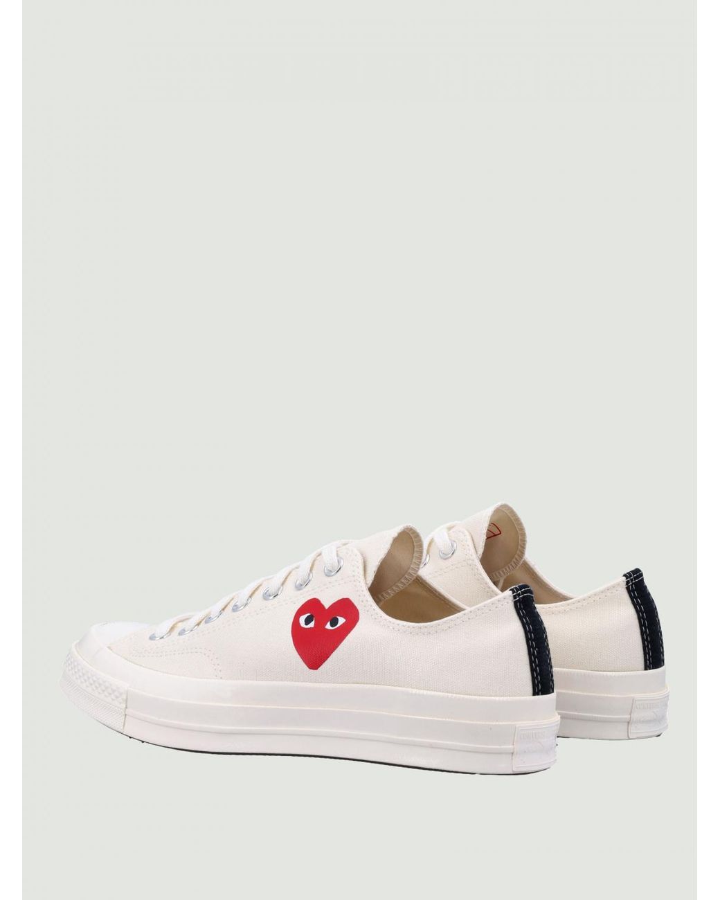 COMME DES GARÇONS PLAY White Comme Des Garçons X Converse Cotton Canvas Sneakers for men