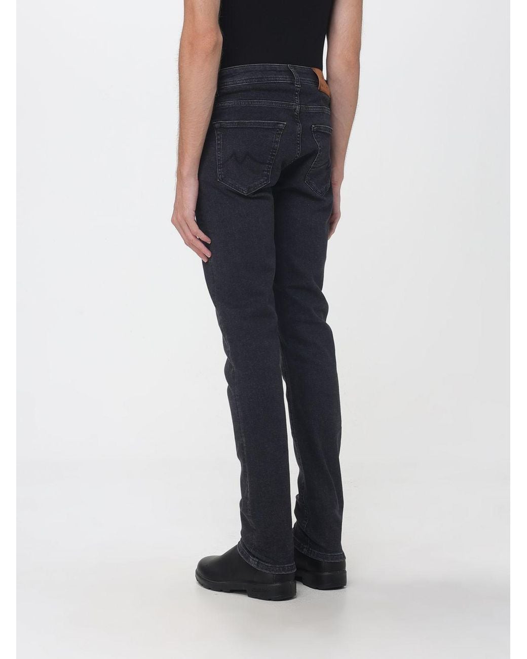 Manuel Ritz Blue Skinny Fit Stretch Denim Jeans With Five-Pocket Design for men