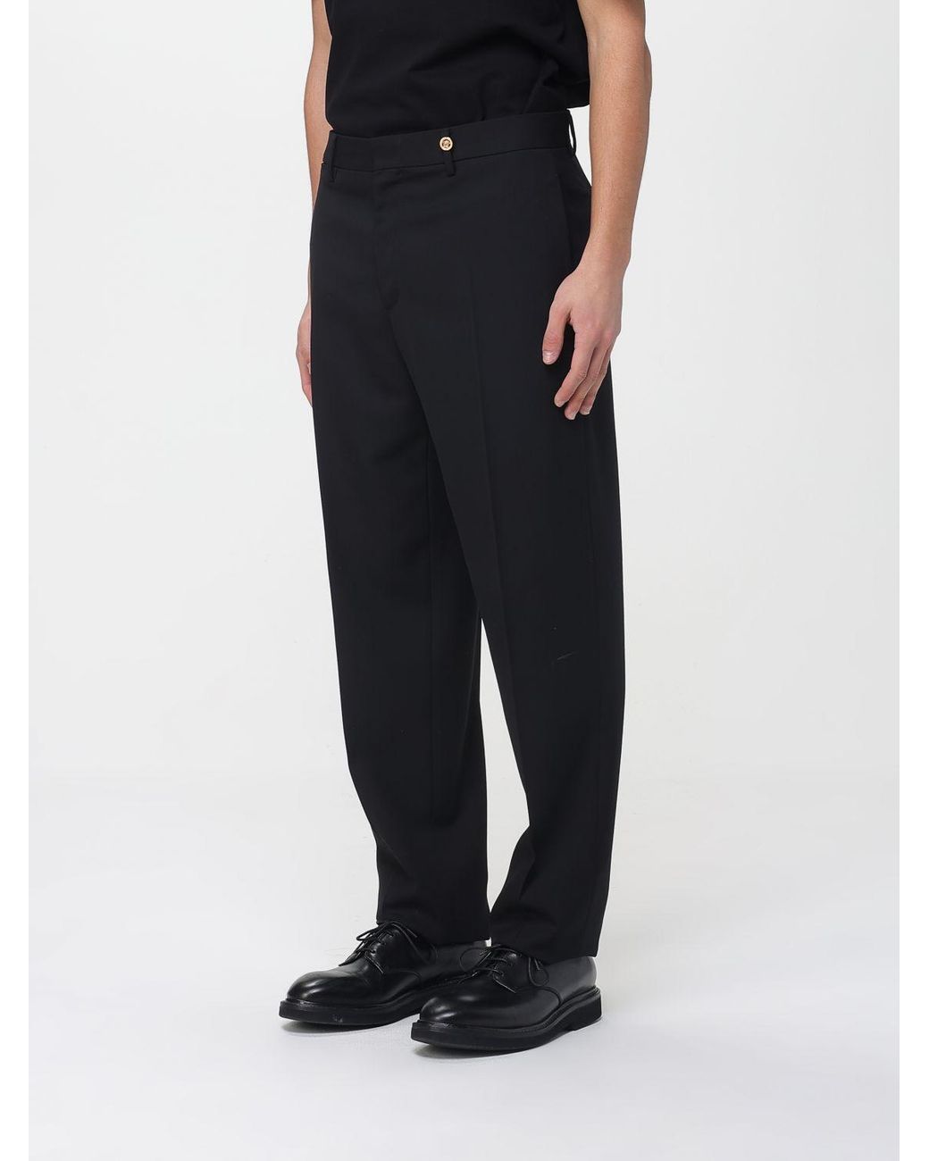 Versace Black Wool Trousers for men