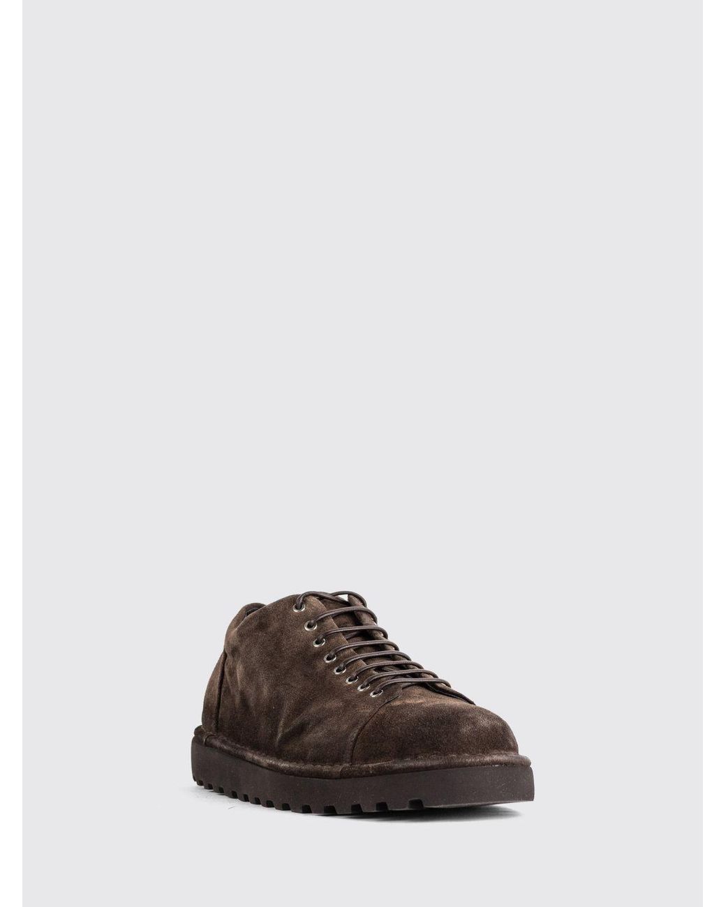 Marsèll Brown Pallottola Pomice Suede Derby Shoes With Notched Sole