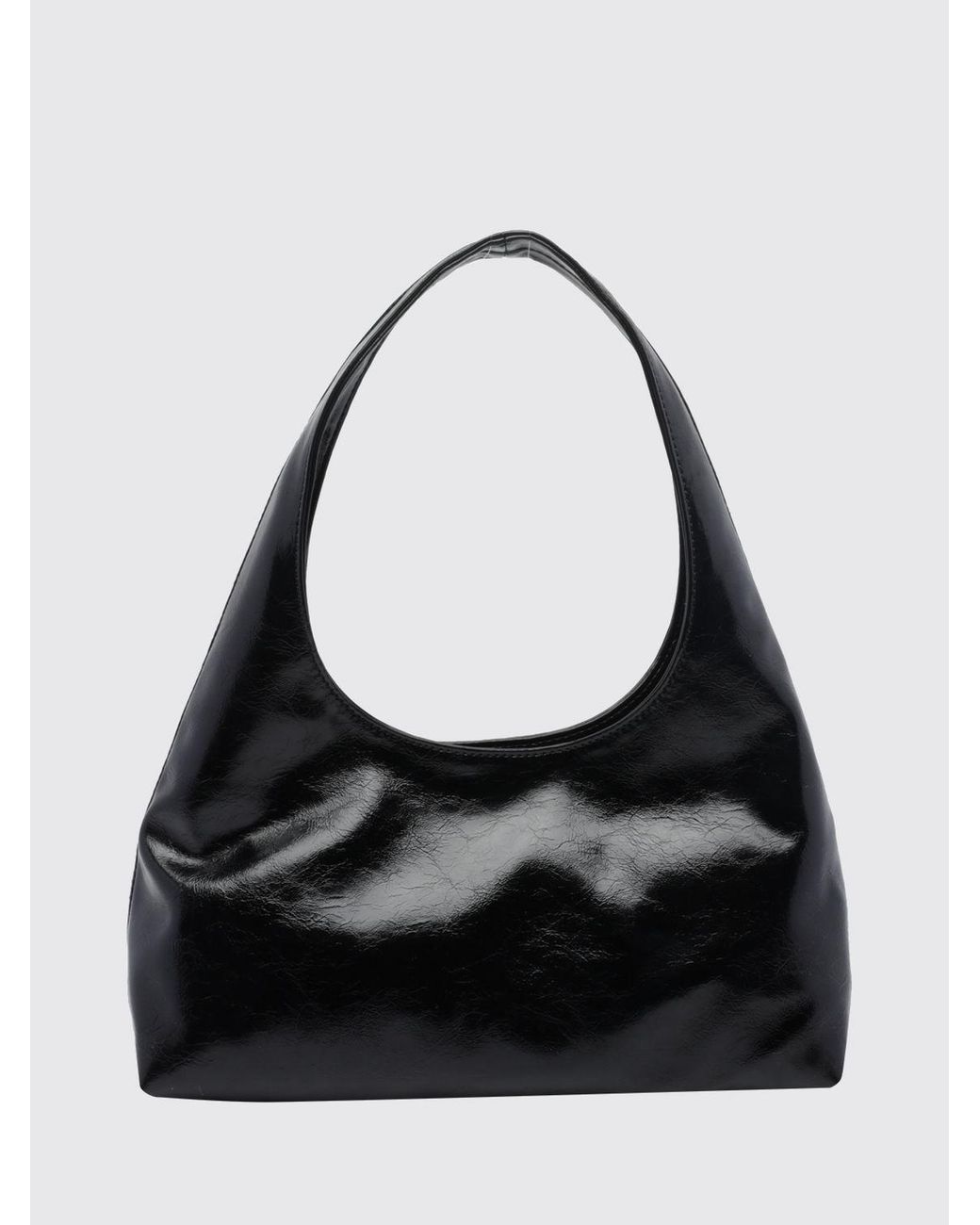 A.P.C. Black Ninon Recycled Synthetic Leather Hobo Bag With Magnetic Closure