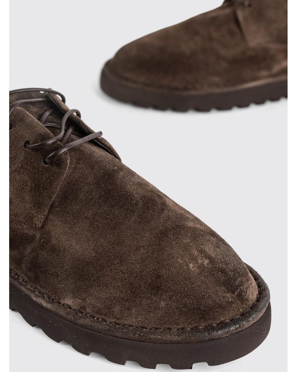 Marsèll Brown Sancrispa Alta Pomice Suede Derby Shoes With High Sole for men