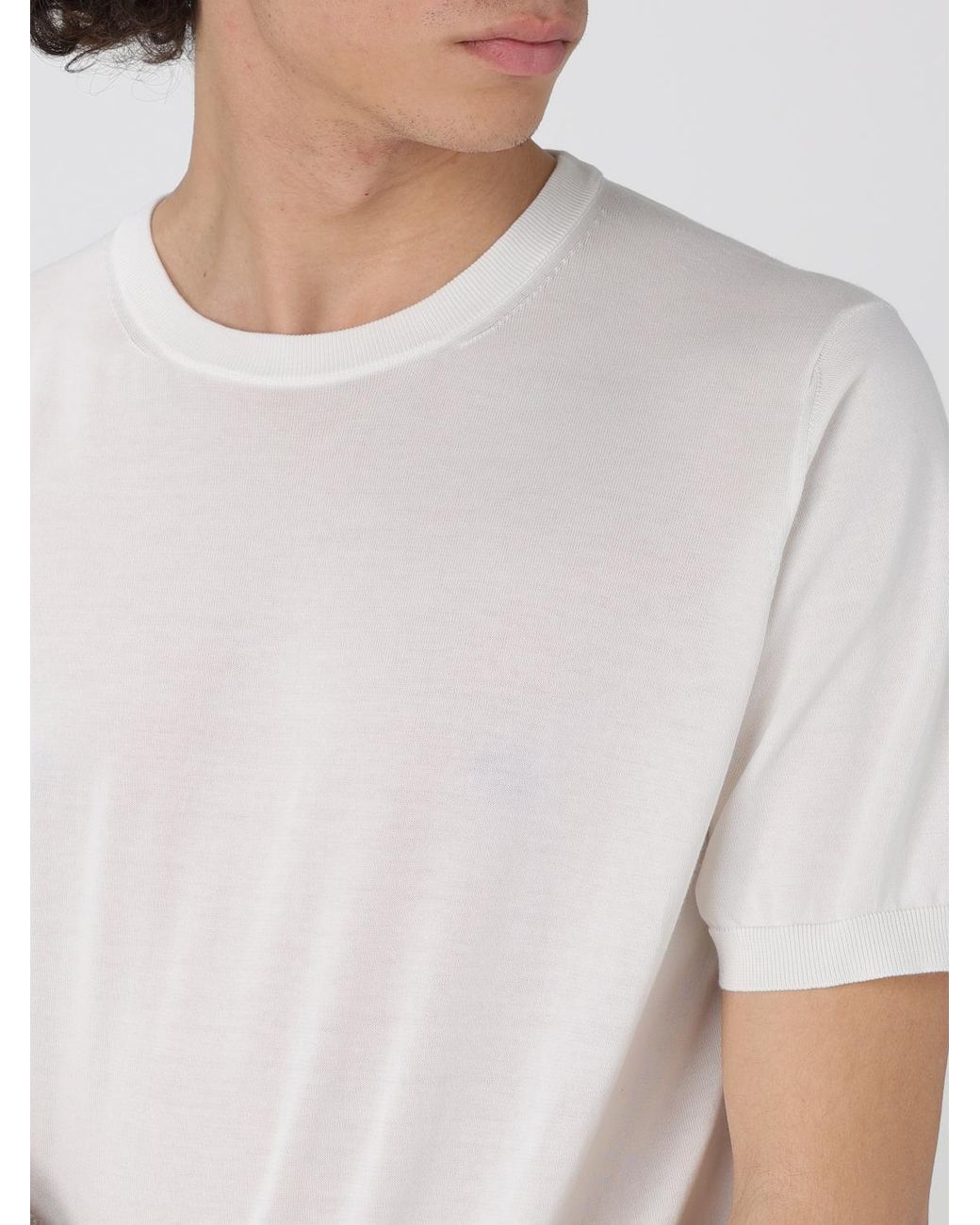 Drumohr White Cotton T-Shirt for men