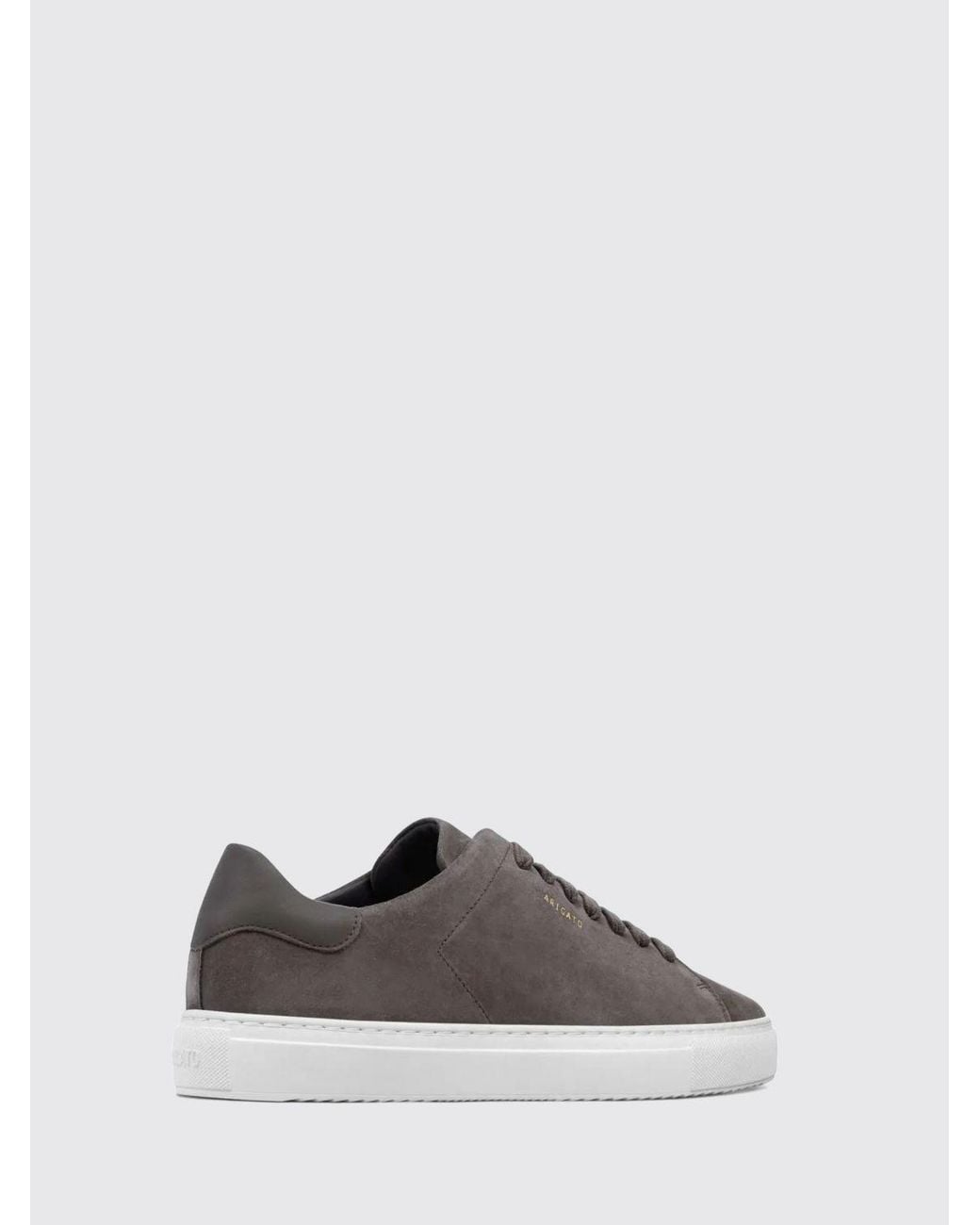 Axel Arigato Gray Clean 90 Suede Low-Top Sneakers With Logo for men