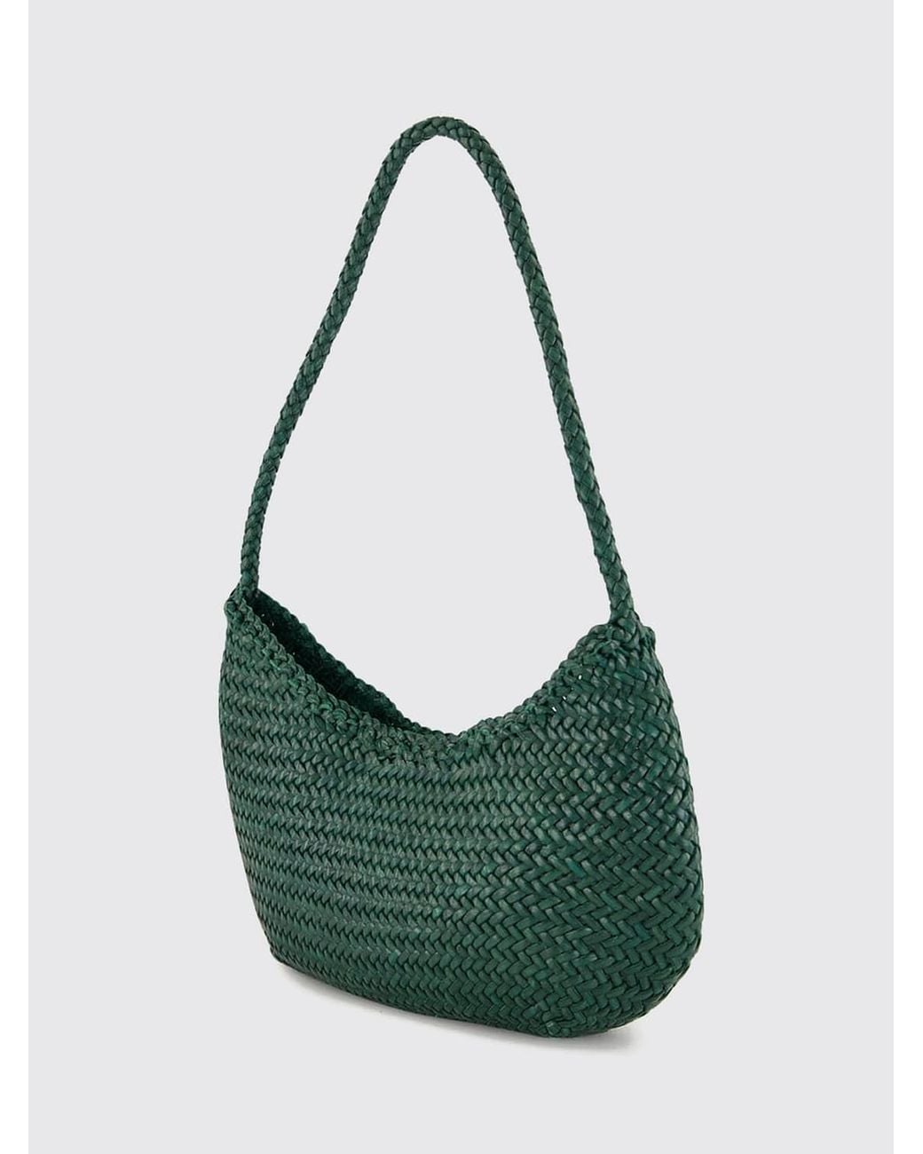 Bolso De Hombro Nova Luna De Piel De Búfalo Trenzada Dragon Diffusion de color Green