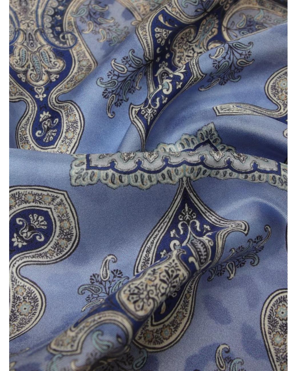 Etro Blue Silk Pouch With Animalier Paisley Motif for men