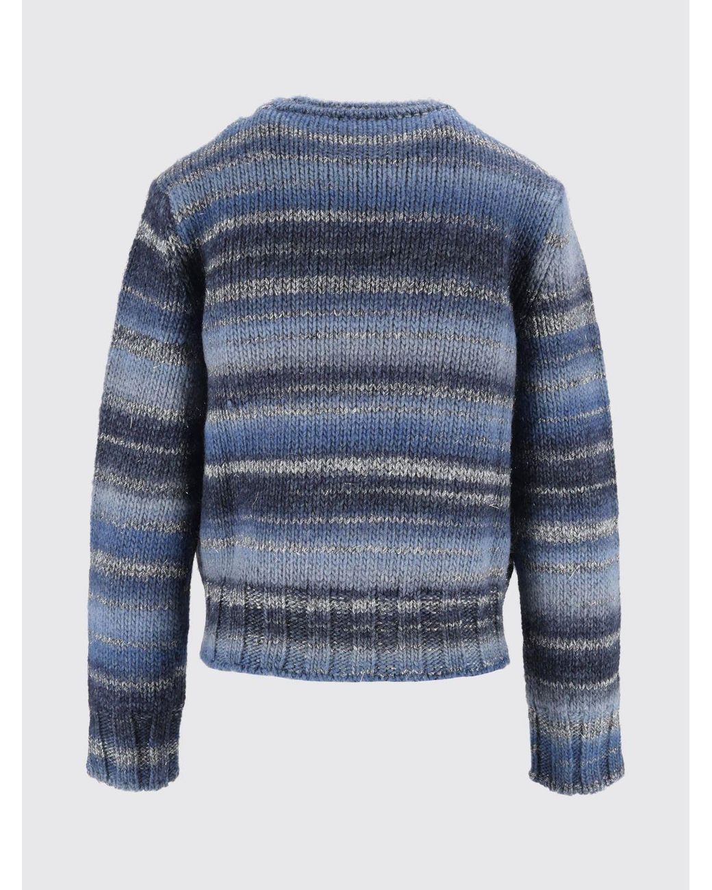 Kangra Blue Striped Wool-Blend Crewneck Jumper