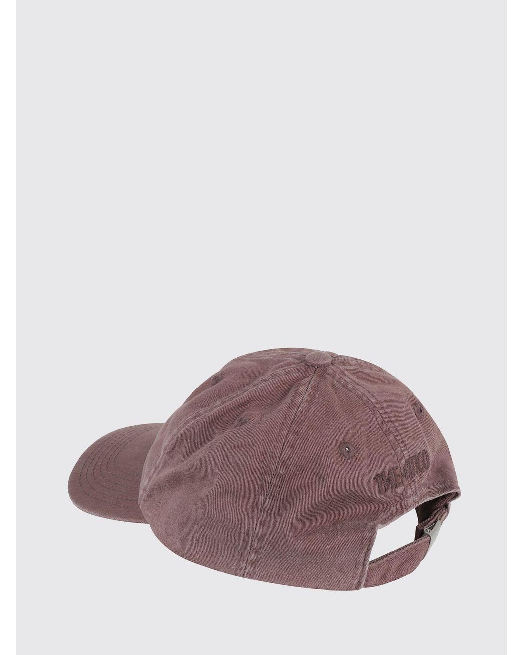 The Attico Brown Cotton Hat With Embroidered Logo