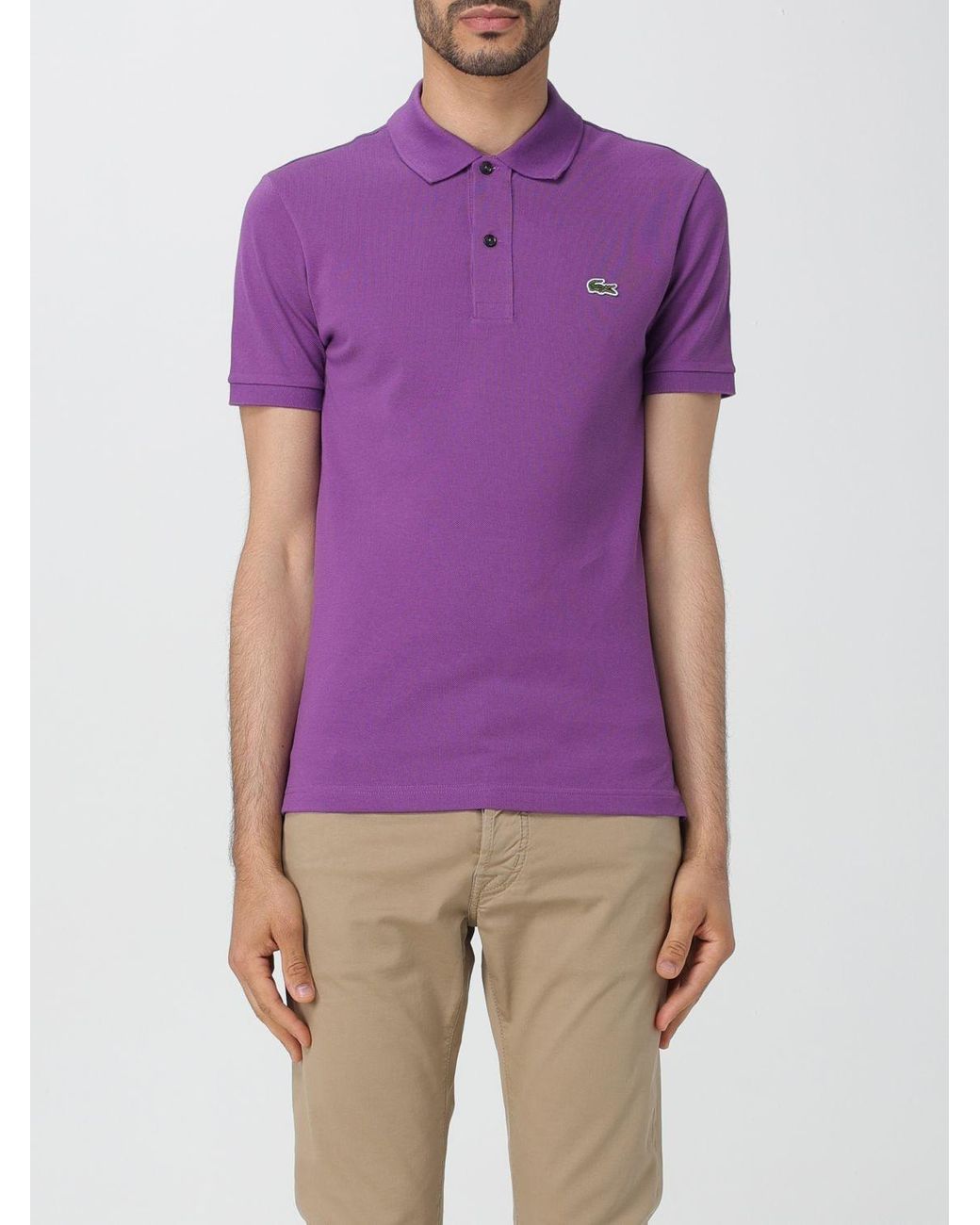 Lacoste Polo Shirt in Purple for Men Lyst UK