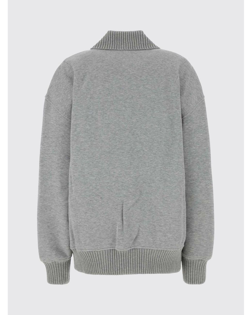 Gucci Gray Cotton Blend Zip Bomber Sweatshirt