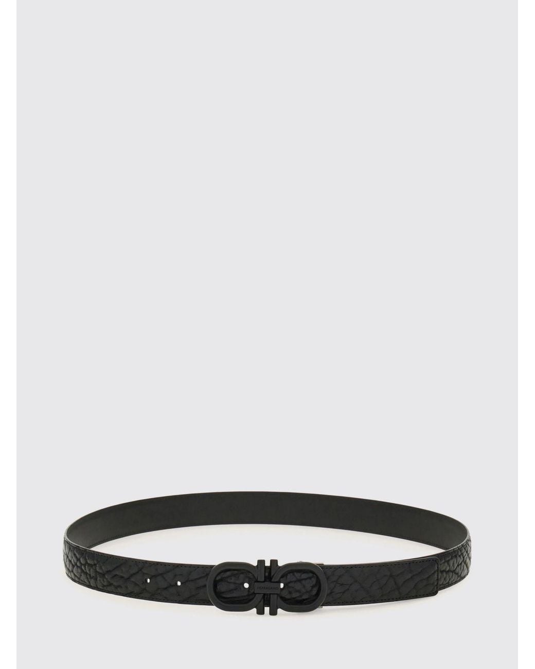 Ferragamo Black Reversible Gancini Belt for men