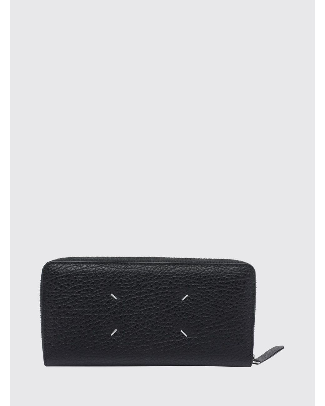 Maison Margiela Gray Grained Leather Continental Zip-Around Wallet