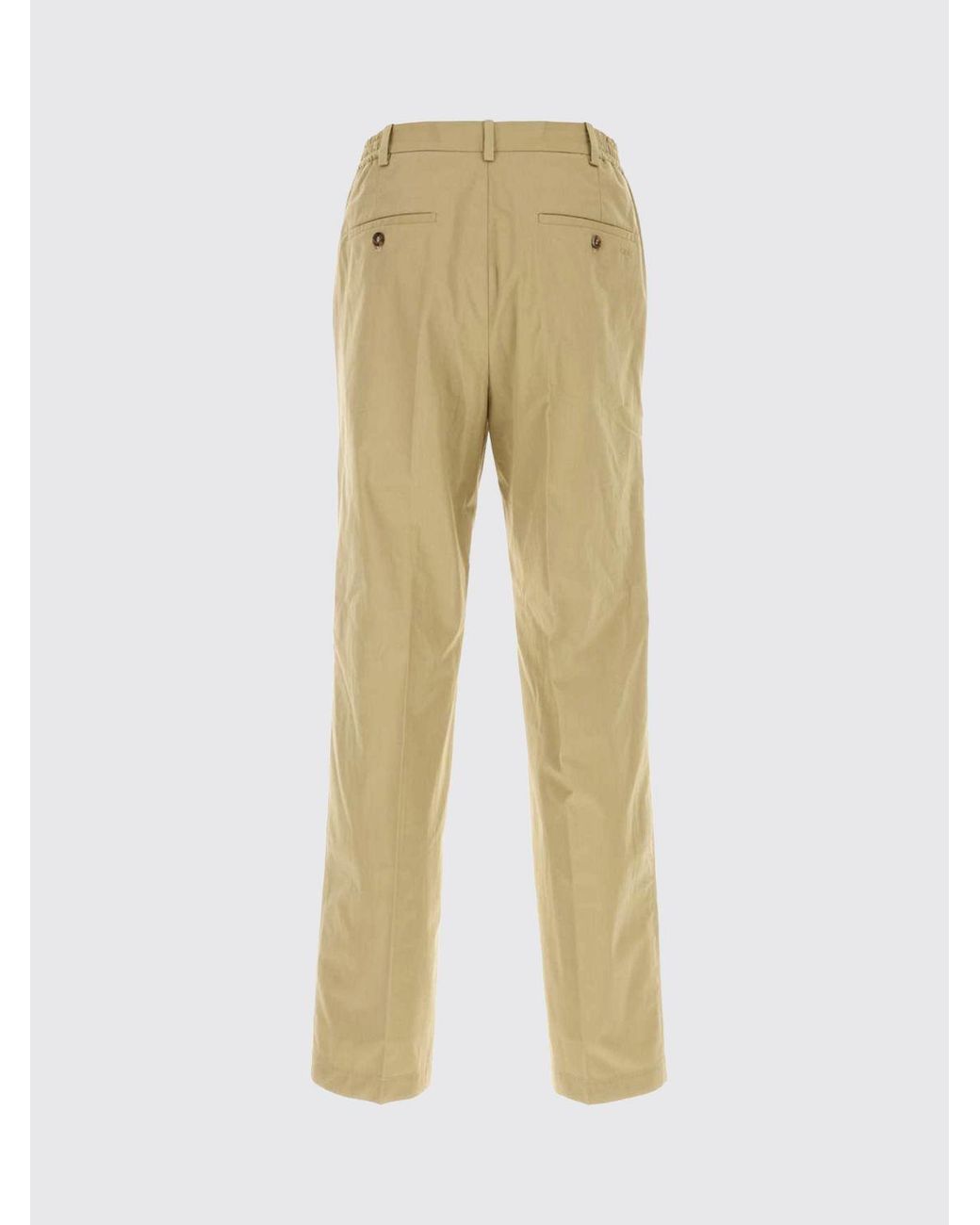 A.P.C. Natural Dylan Straight Fit Cotton Chino Trousers With Mid-Rise Waist for men