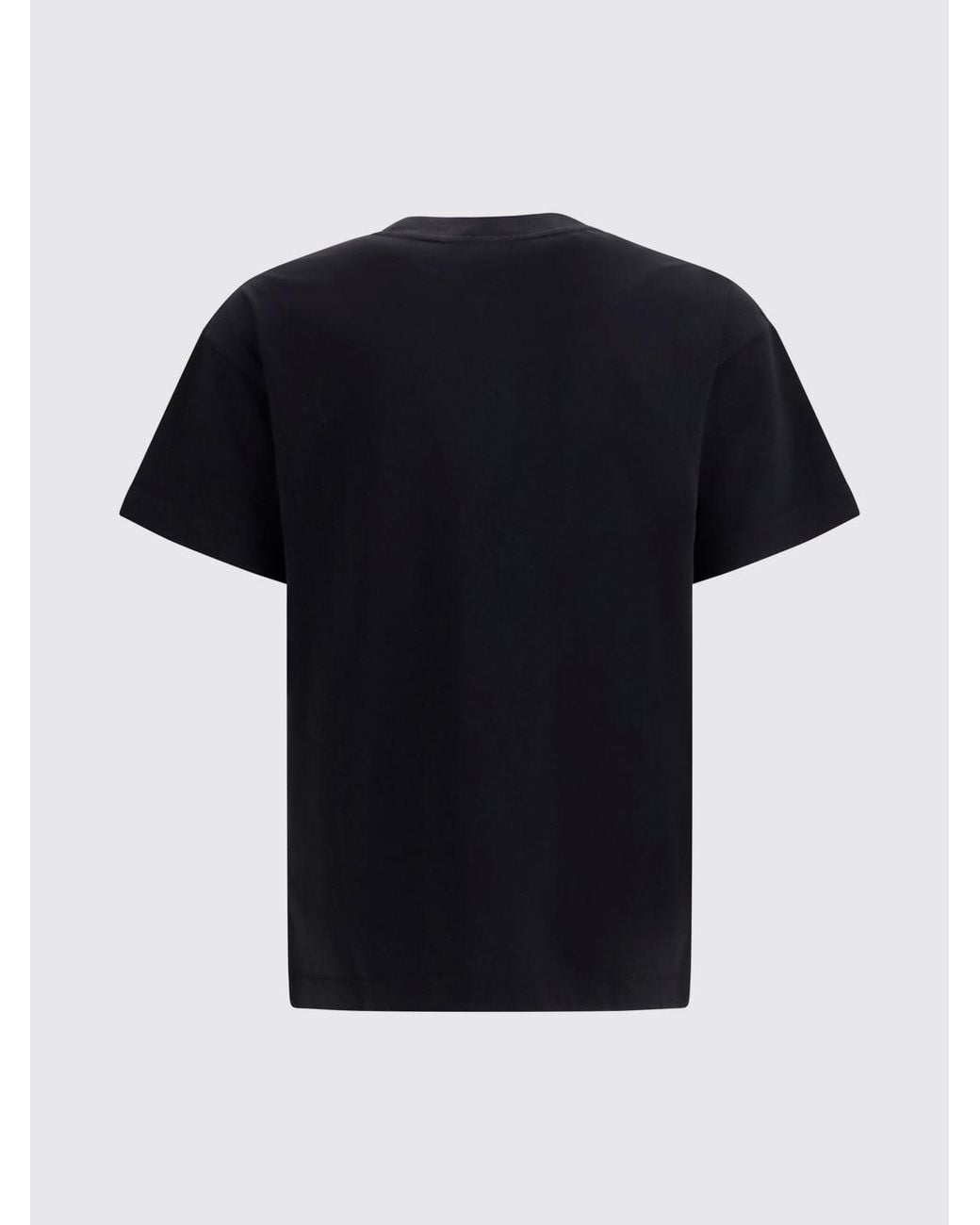 Palm Angels Black Cotton T-Shirt With Graphic Contrast Logo Print for men