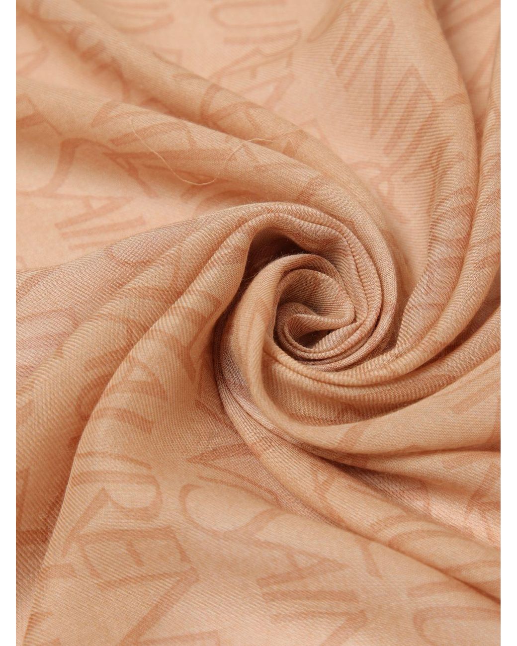 Saint Laurent Natural Modal And Cashmere Scarf With Jacquard Logo
