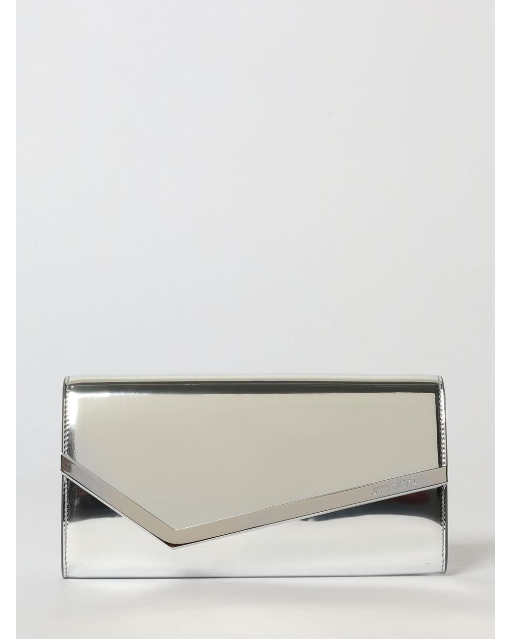 Jimmy Choo Natural Emmie Patent Leather Clutch