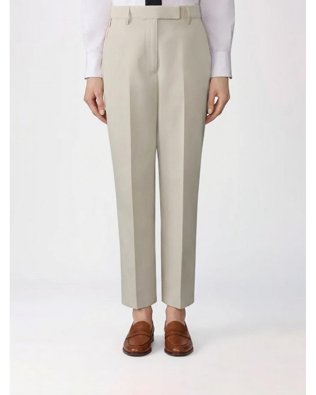 Thom Browne Natural Cotton Tailored Trousers