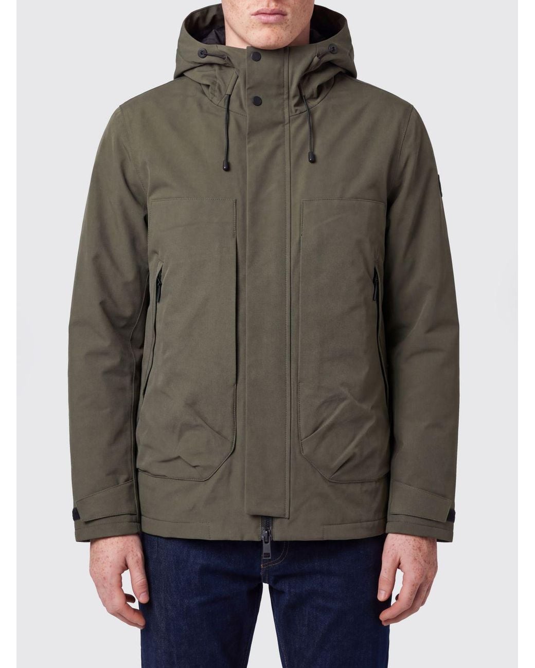 People Of Shibuya Brown Short Utility Parka With Hood And Thermal Resistance for men
