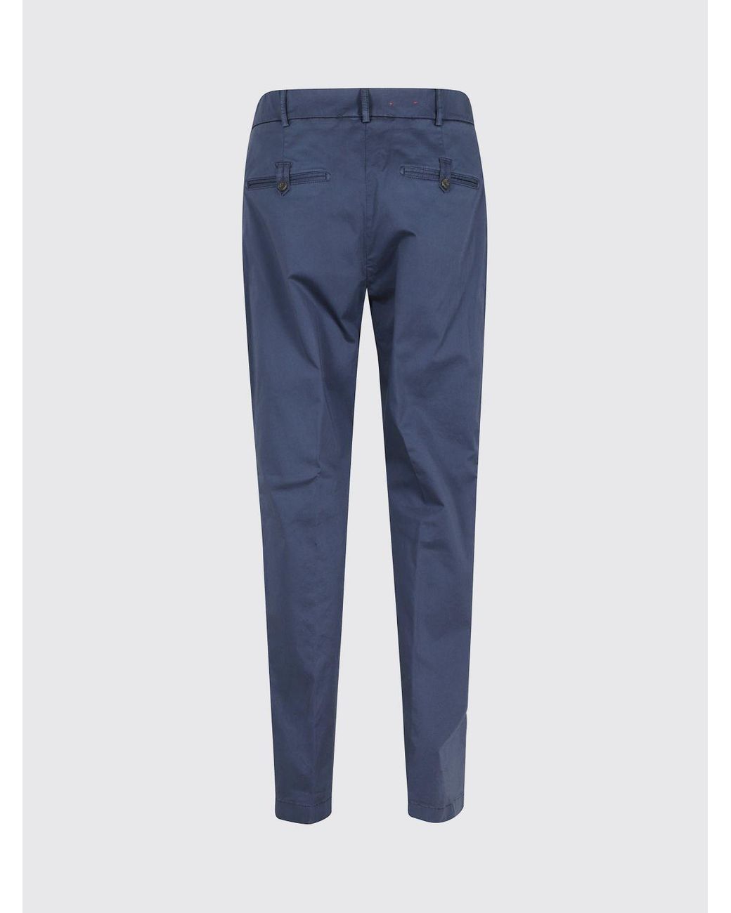 Eleventy Blue Linen Blend Chino Trousers for men