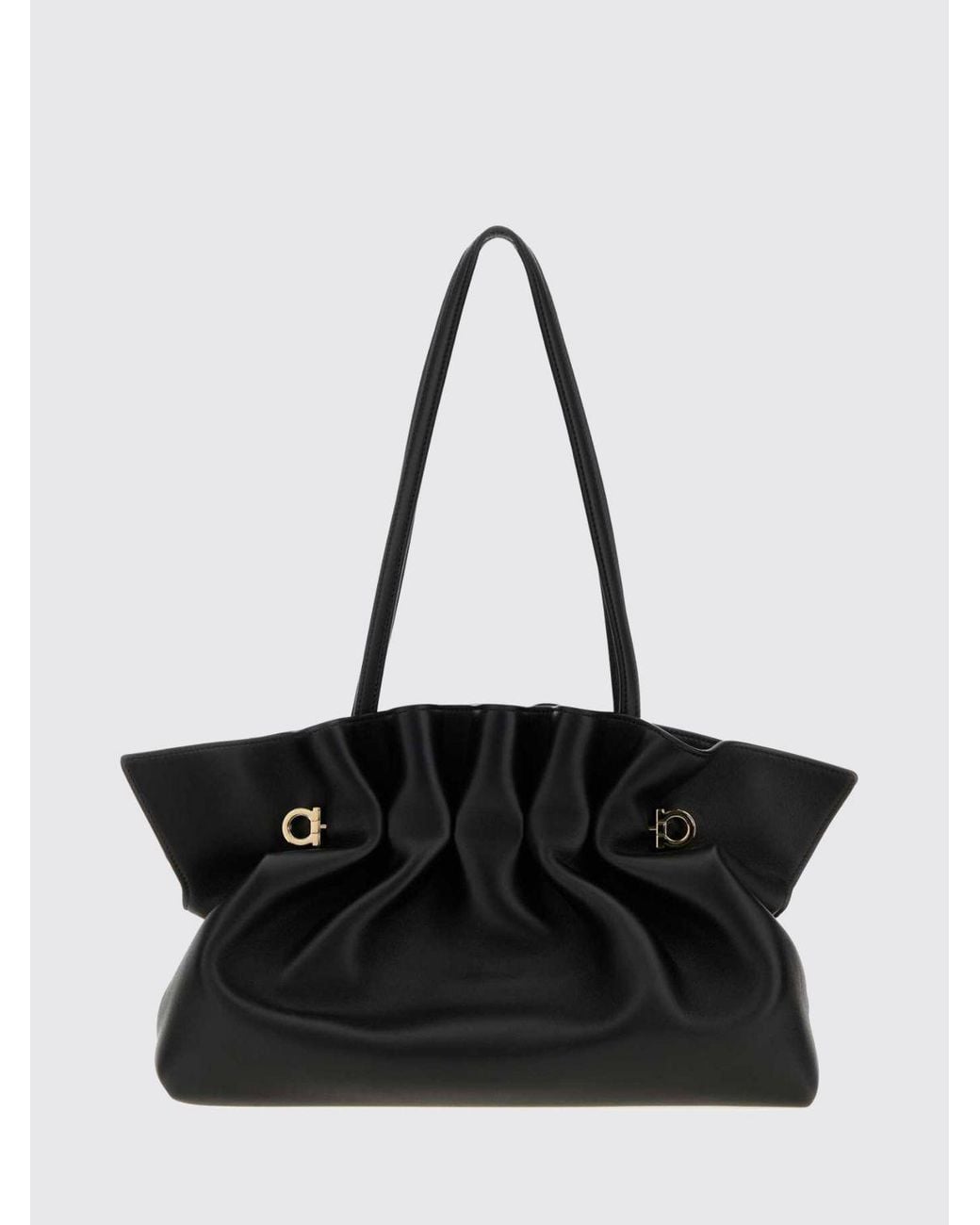 Ferragamo Black Soft Shoulder Bag