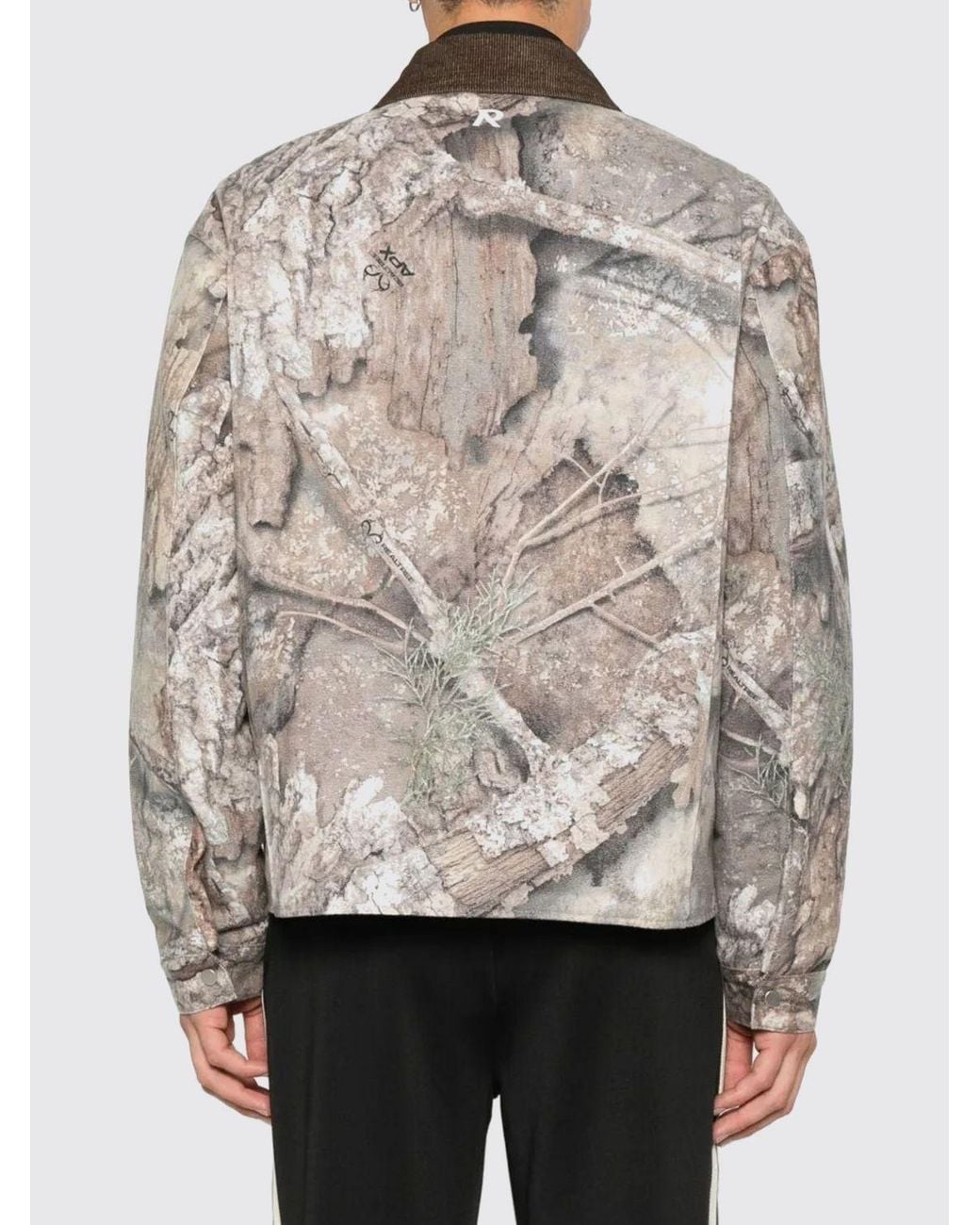 Chaqueta De Algodón Con Estampado De Camuflaje Represent de hombre de color Gray