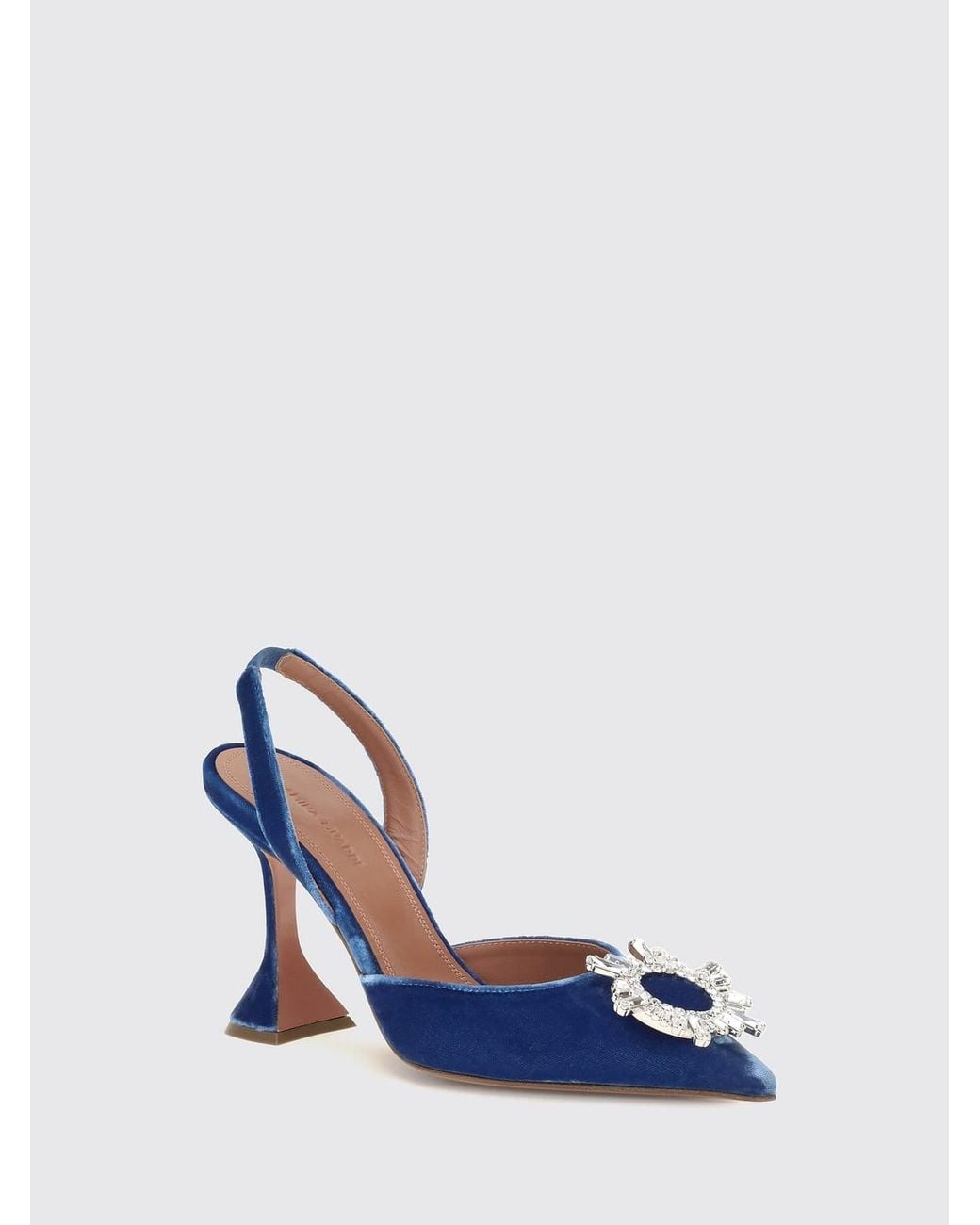 AMINA MUADDI Blue Heeled Sandal
