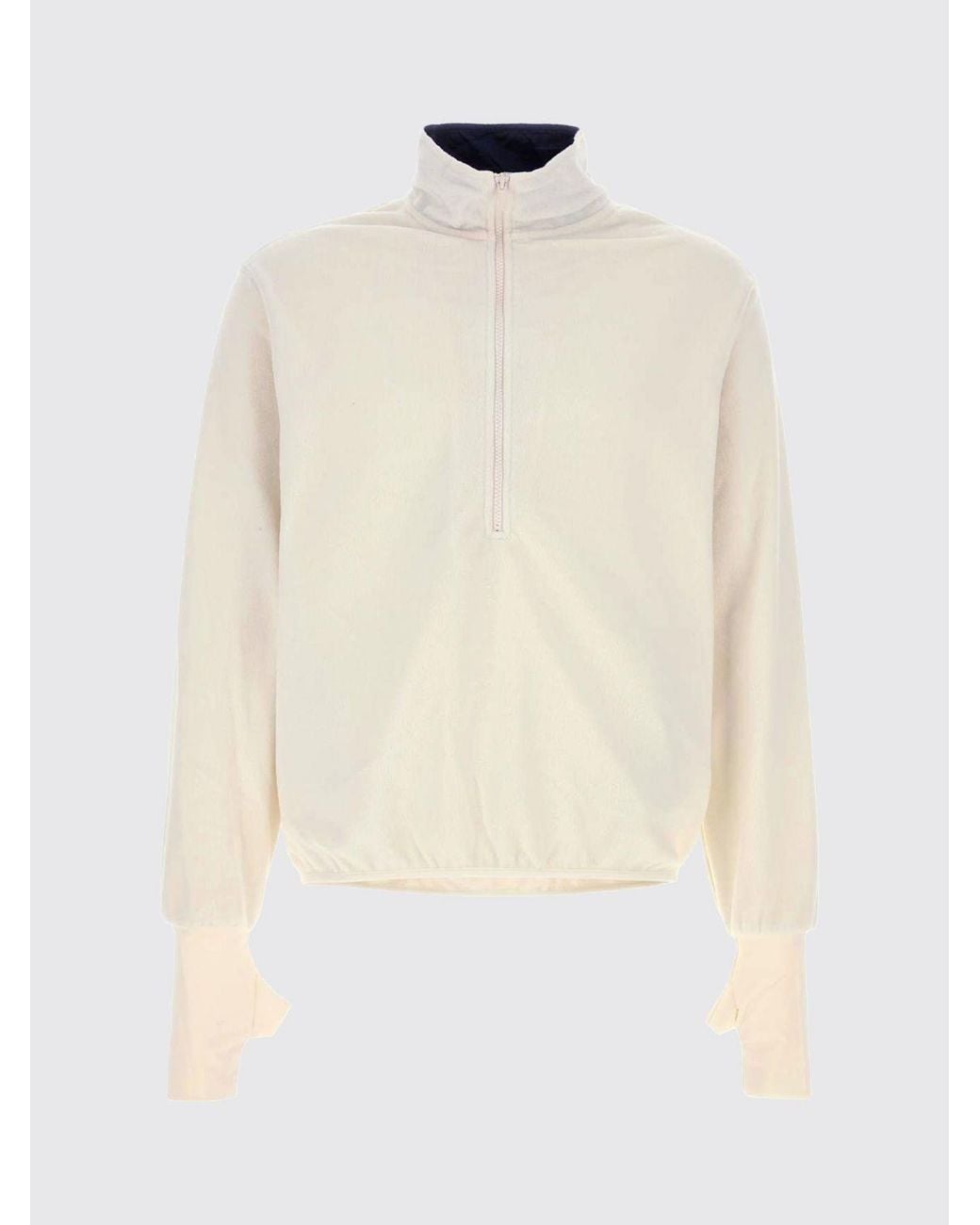 Entire studios Natural High Neck Zipped Fleece Sweatshirt for men