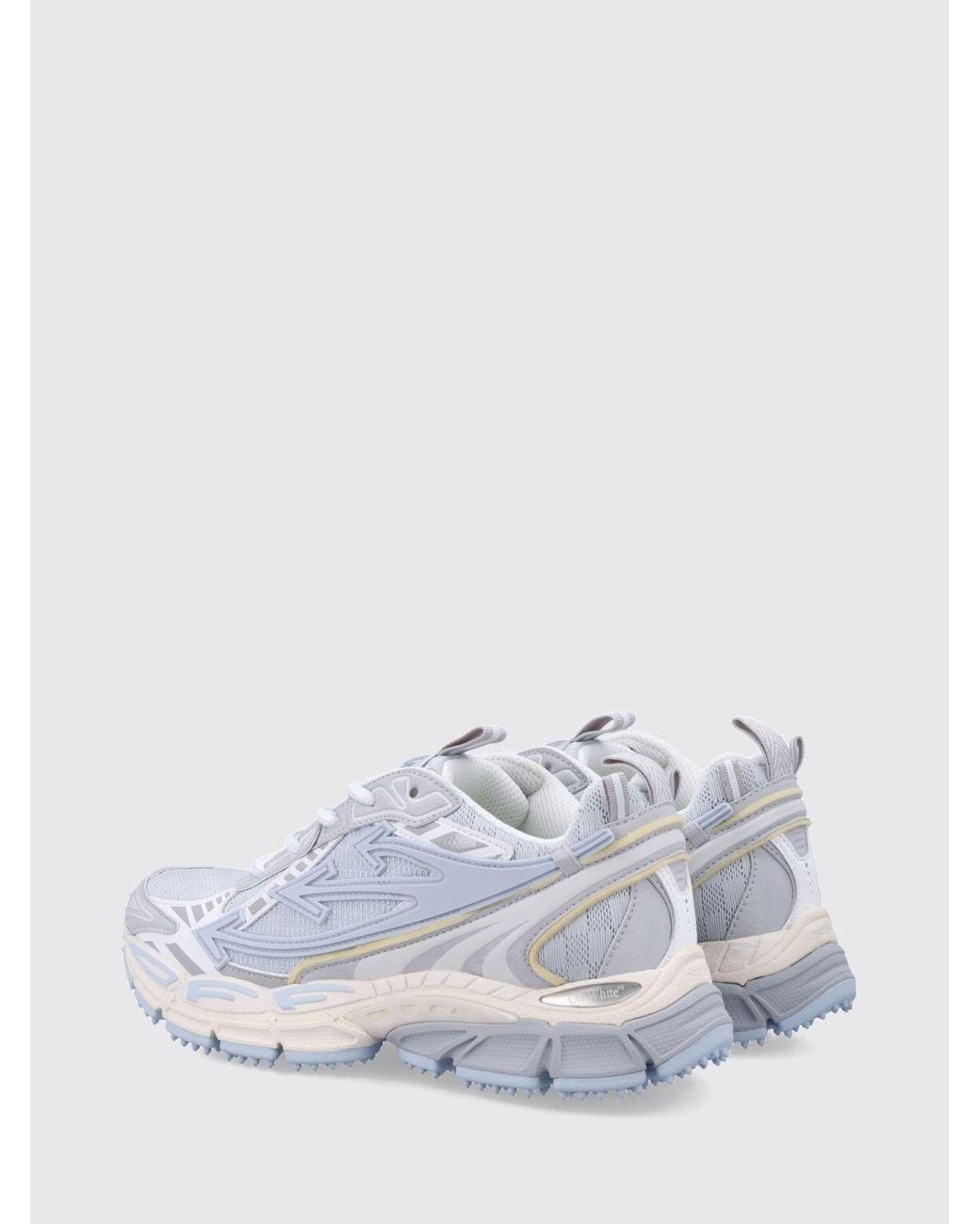 Off-White c/o Virgil Abloh White Be Right Back Low Top Sneakers With Serrated Sole And Mesh Interior