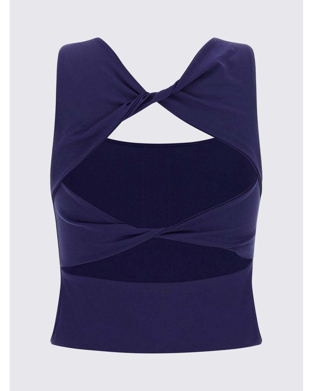 Eres Purple Off-The-Shoulder Jersey Top With Cut-Out Detail And Slim Fit