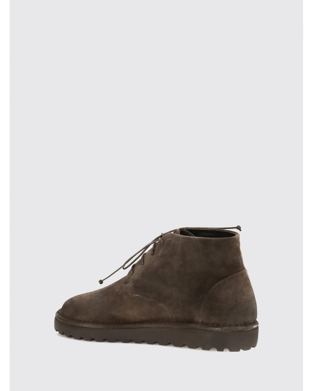 Marsèll Brown Sancrispa Suede Lace-Up Ankle Boots With Notched Sole for men