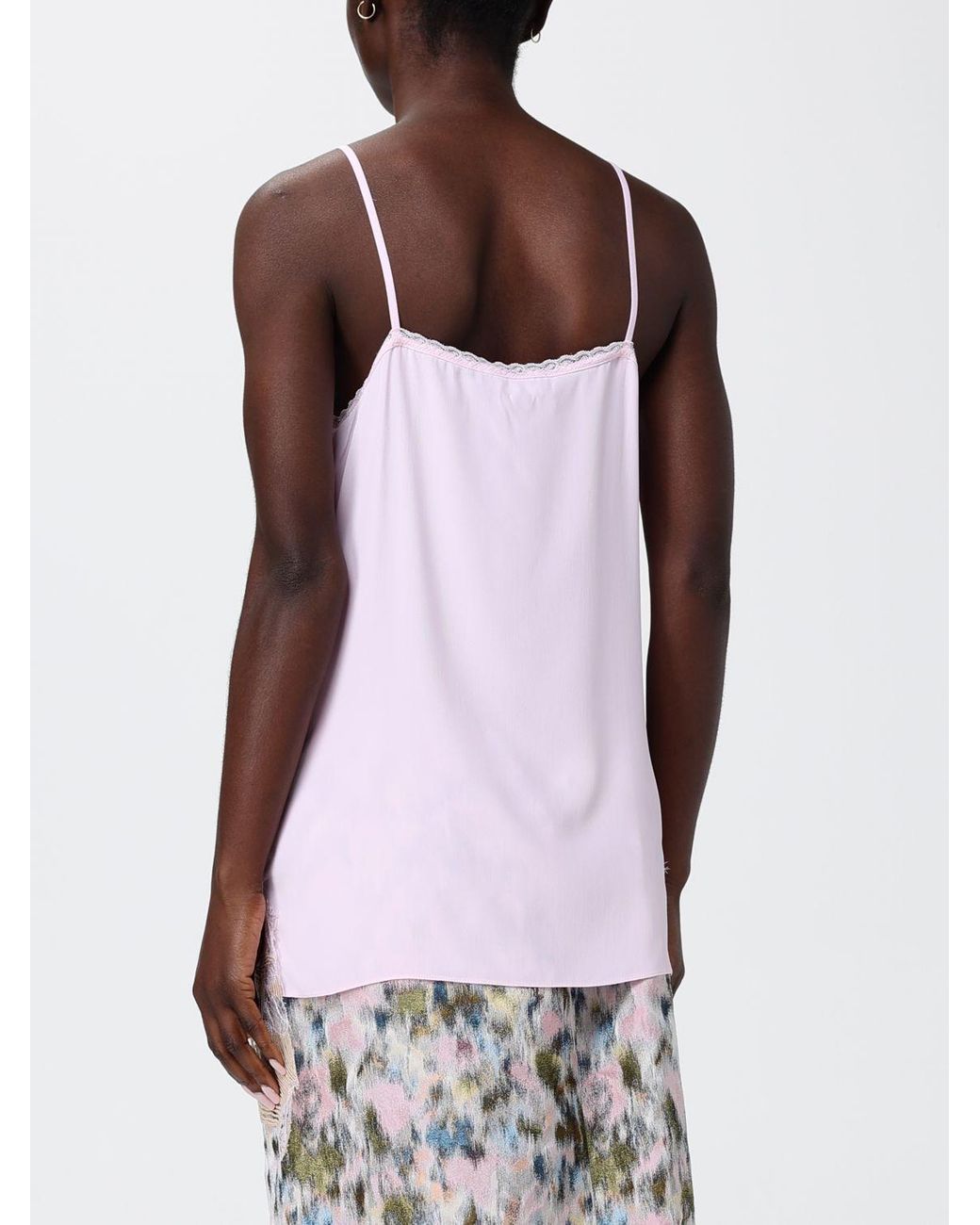 Fabiana Filippi Pink Top Con Dettagli