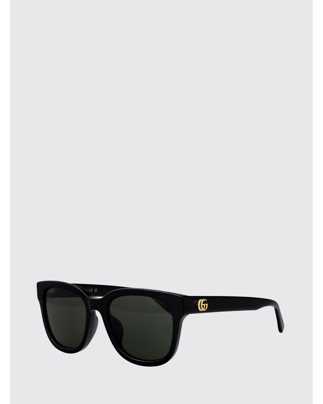 Gucci Black Cat-Eye Acetate Sunglasses With Gg Monogram And Dark Lenses