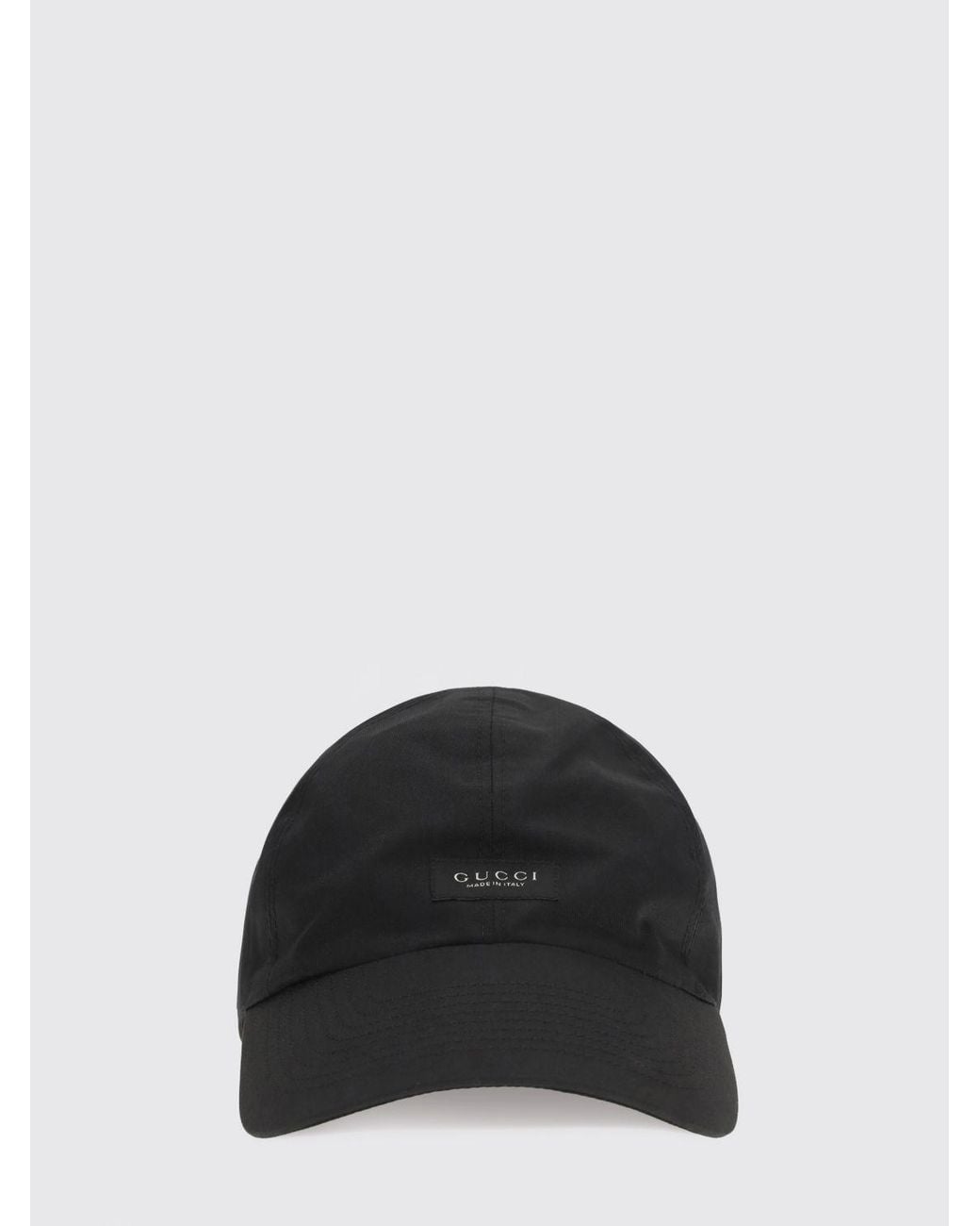 Gucci Black Cotton-Blend Baseball Cap With Contrast Logo for men