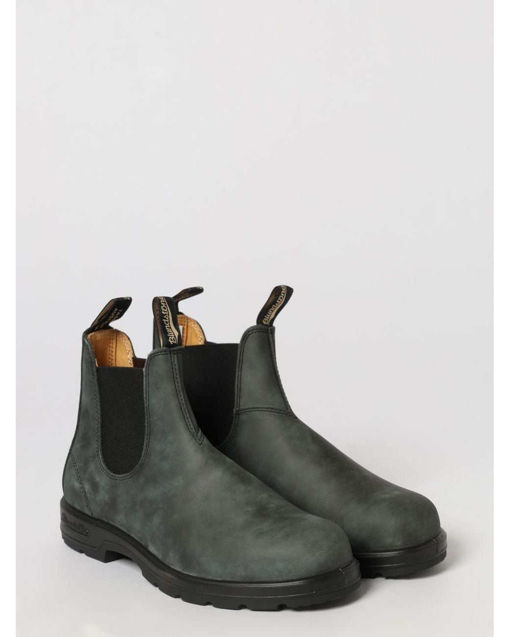 Blundstone Black 587 Aged Leather Chelsea Boots With Double Pull-Tabs for men
