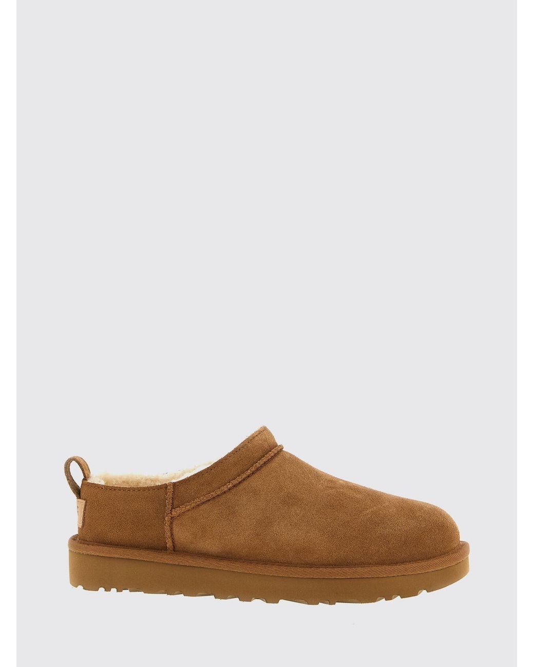 Ugg Brown Classic Micro Sabots Aus Wildleder