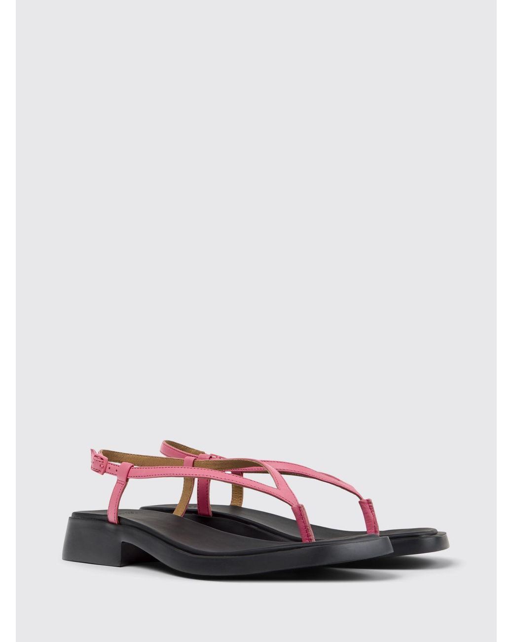 Camper White Dana Leather Sandals