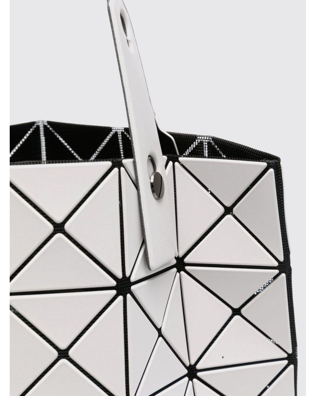 Issey Miyake White Lucent Geometric-Panel Tote Bag
