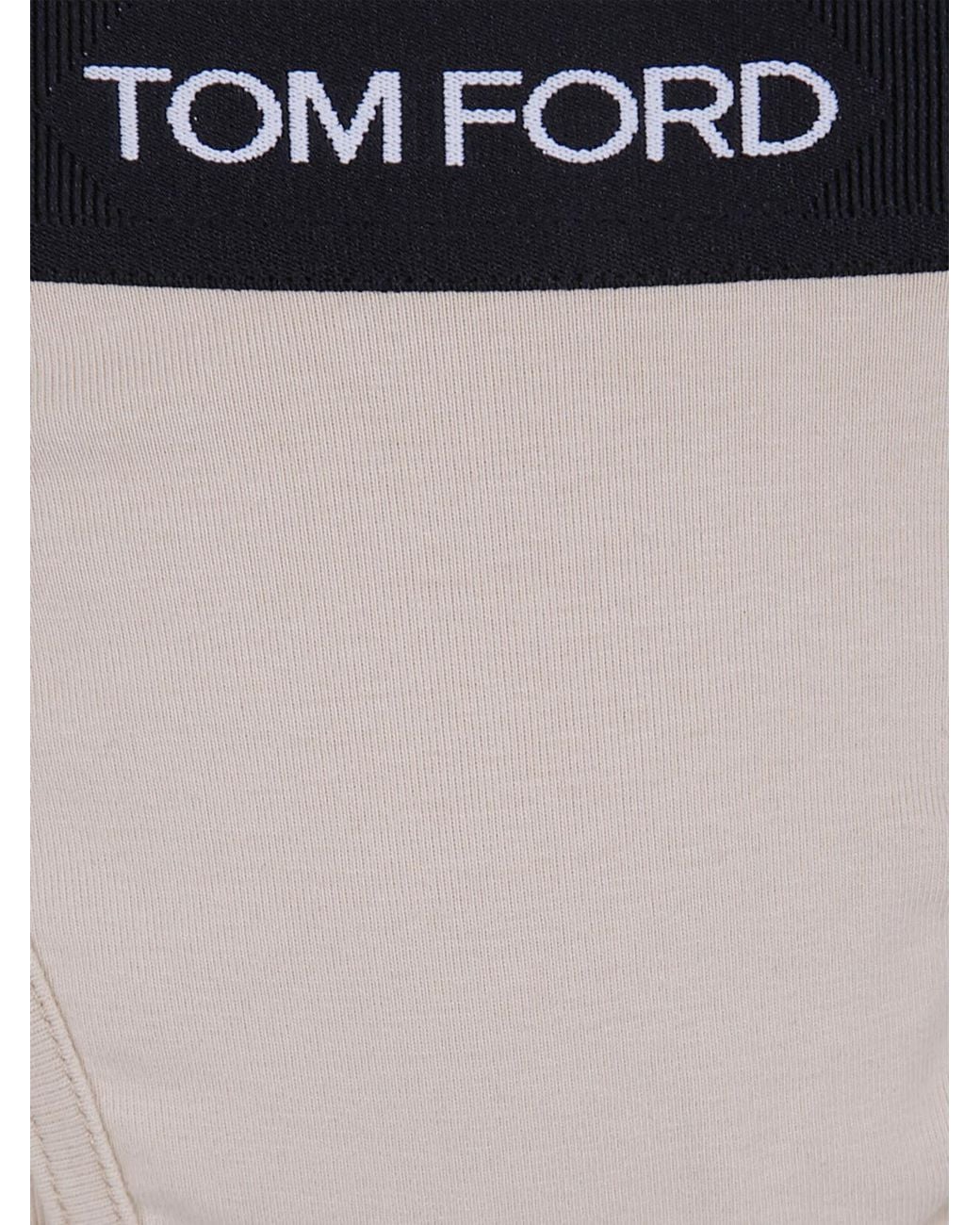 Tom Ford Pink Stretch-Cotton Boxer Briefs With Logo Waistband for men
