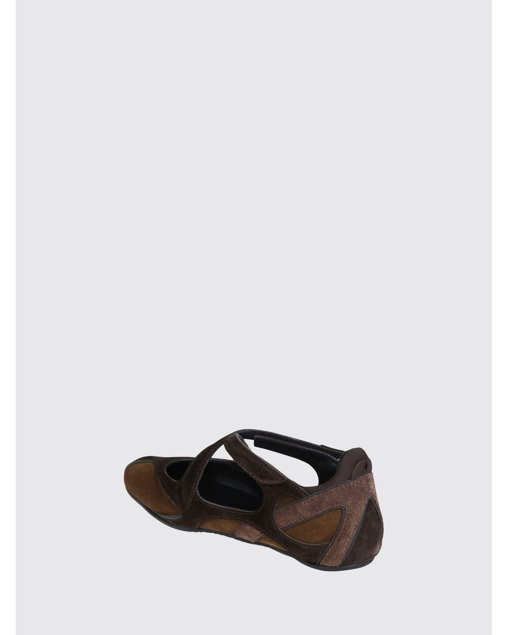 The Attico White Floor 01 Bicolour Suede Mary Jane Flats