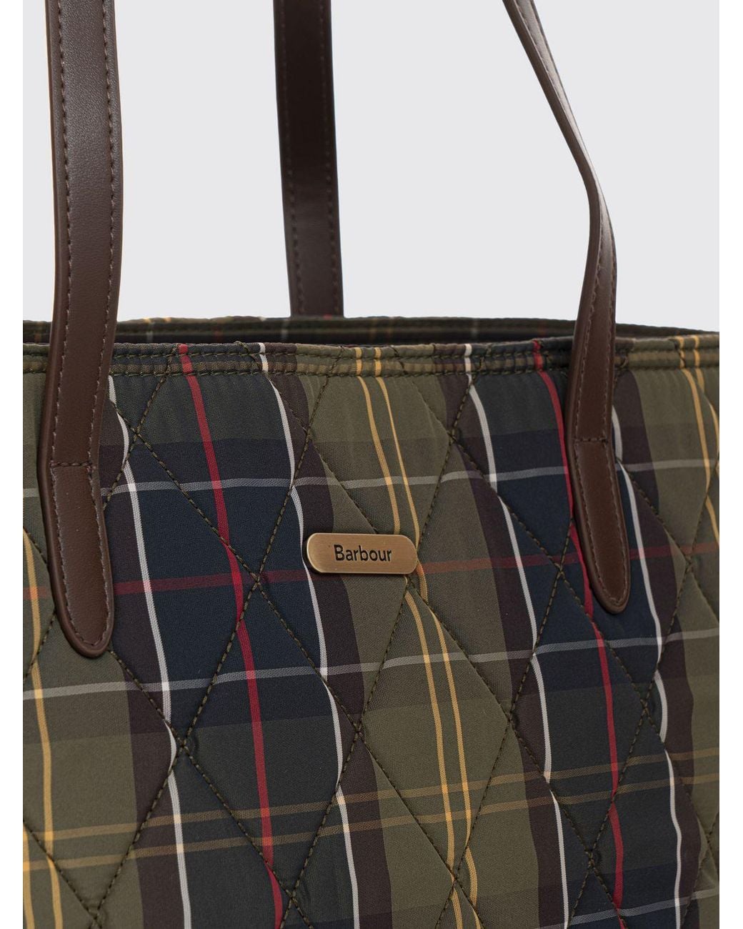 Barbour Black Wetherham Quilted Tartan Shoulder Bag With Removable Pouch