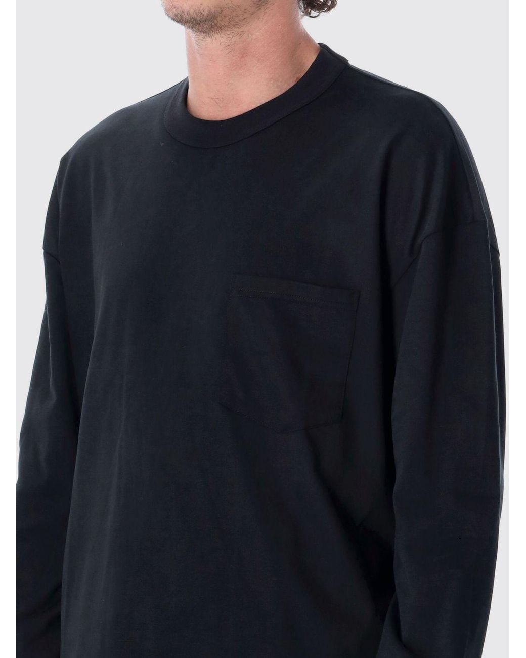 Comme des Garçons Blue Comme Des Gar&Ccedil	Ons Long-Sleeved Cotton T-Shirt With Dropped Shoulders for men