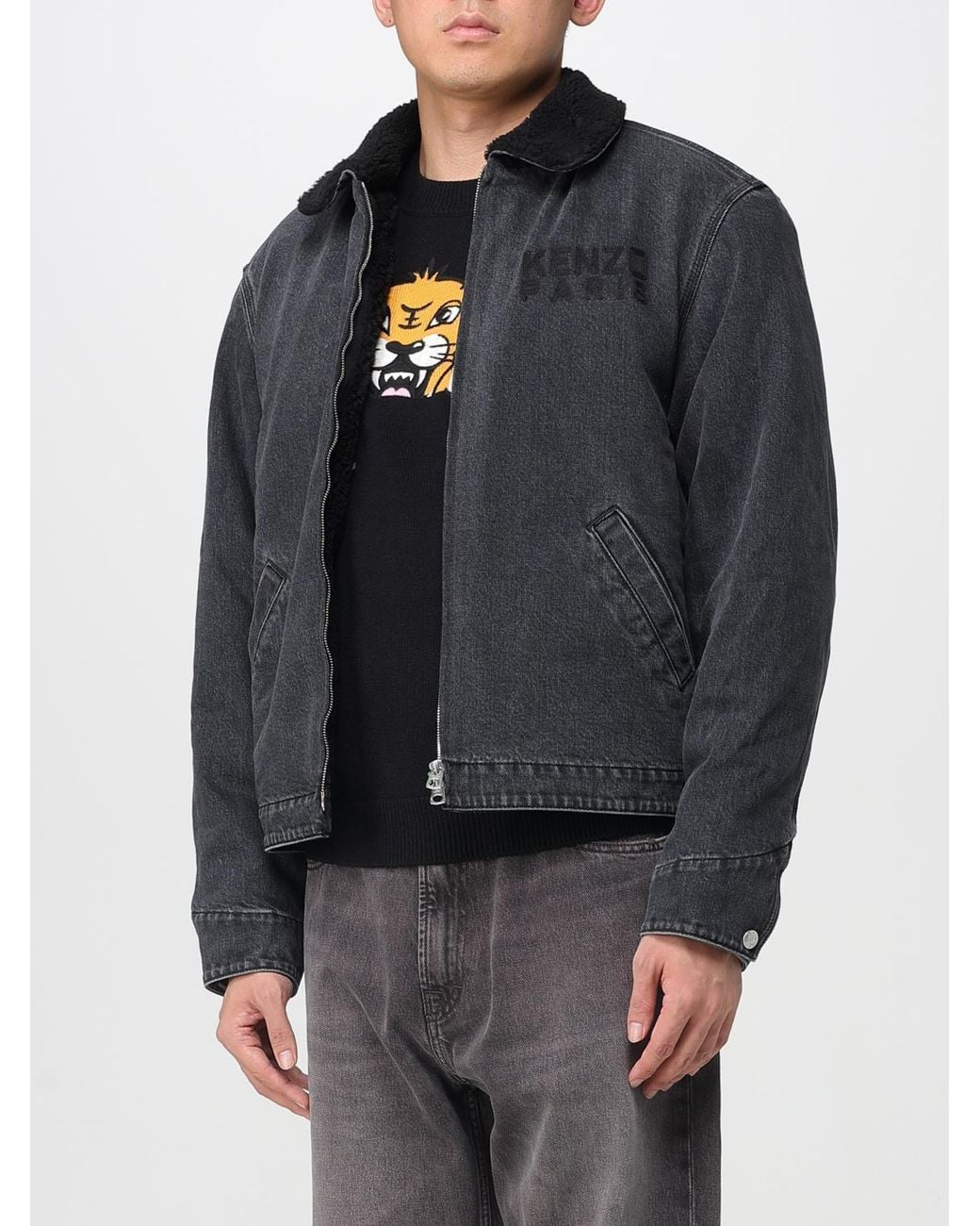 KENZO Gray Jacket for men