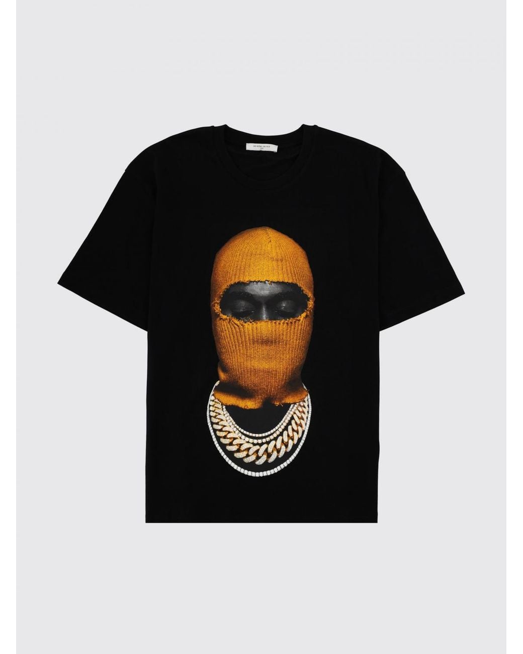 Ih Nom Uh Nit Black Printed Cotton T-Shirt for men