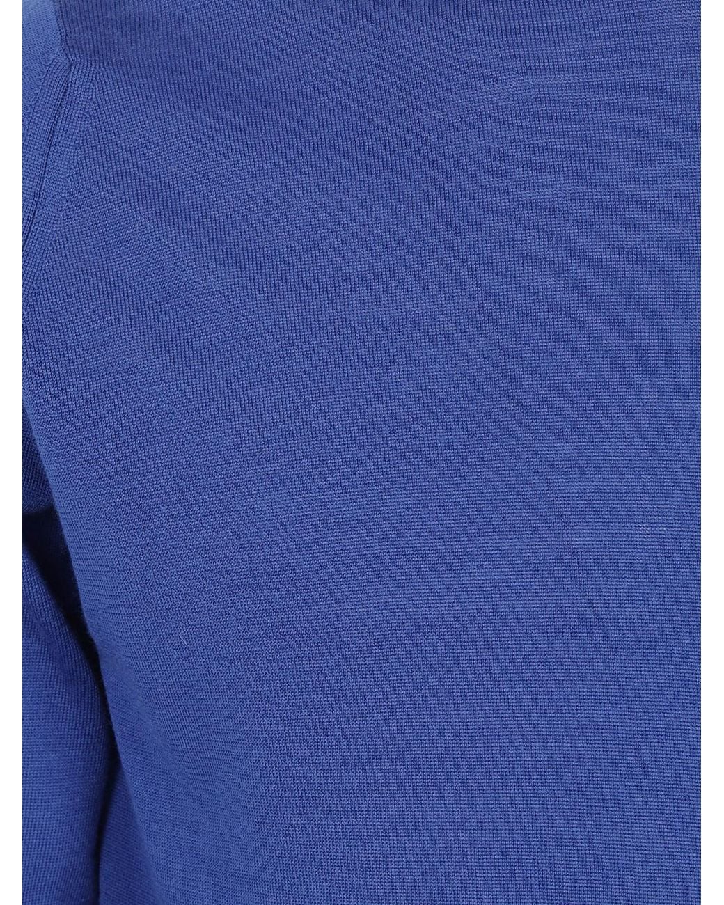 John Smedley Blue Crewneck Jumper for men
