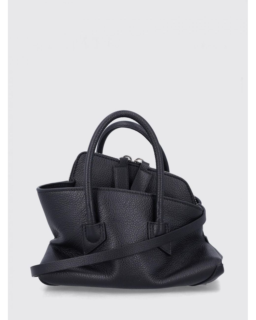 The Attico Blue La Passeggiata Hammered Leather Mini Handbag