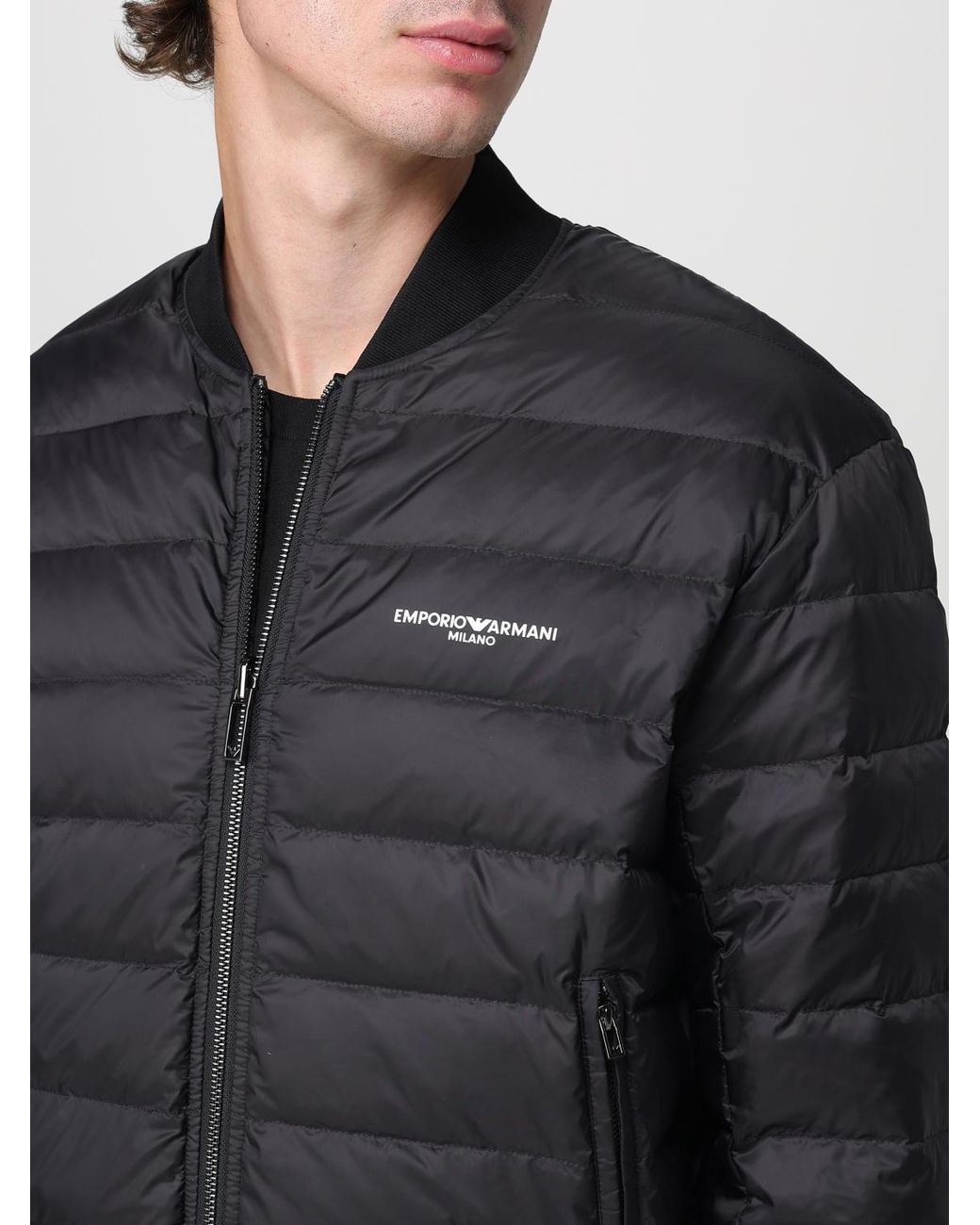 Emporio Armani Black Coat for men